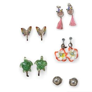Lot of 5 Claire’s Clip on Earrings